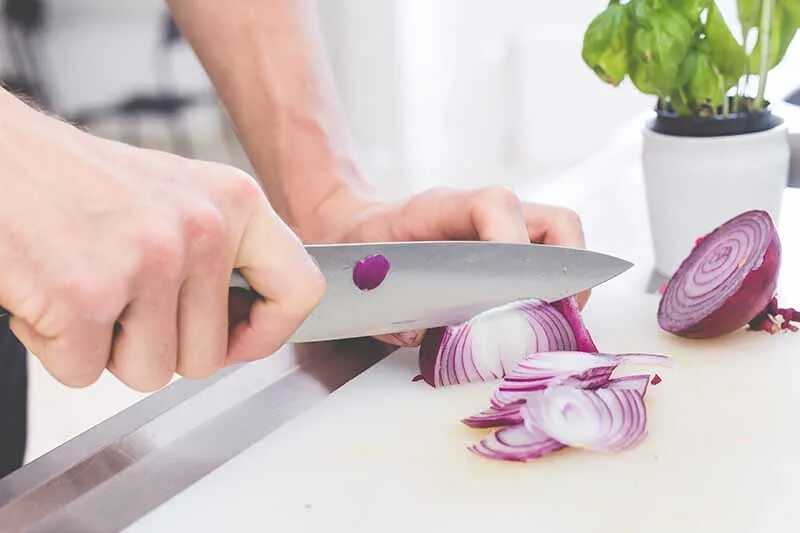 Sliced through