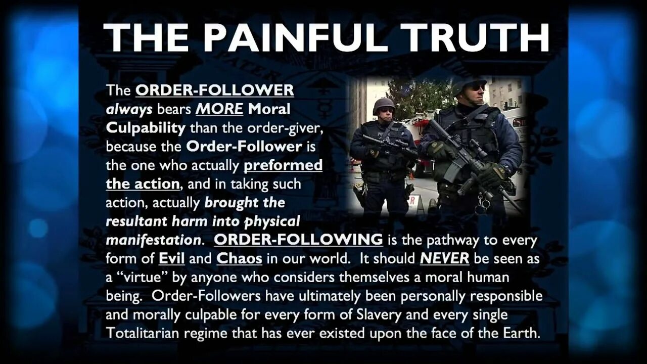 To follow in order to. Following orders.