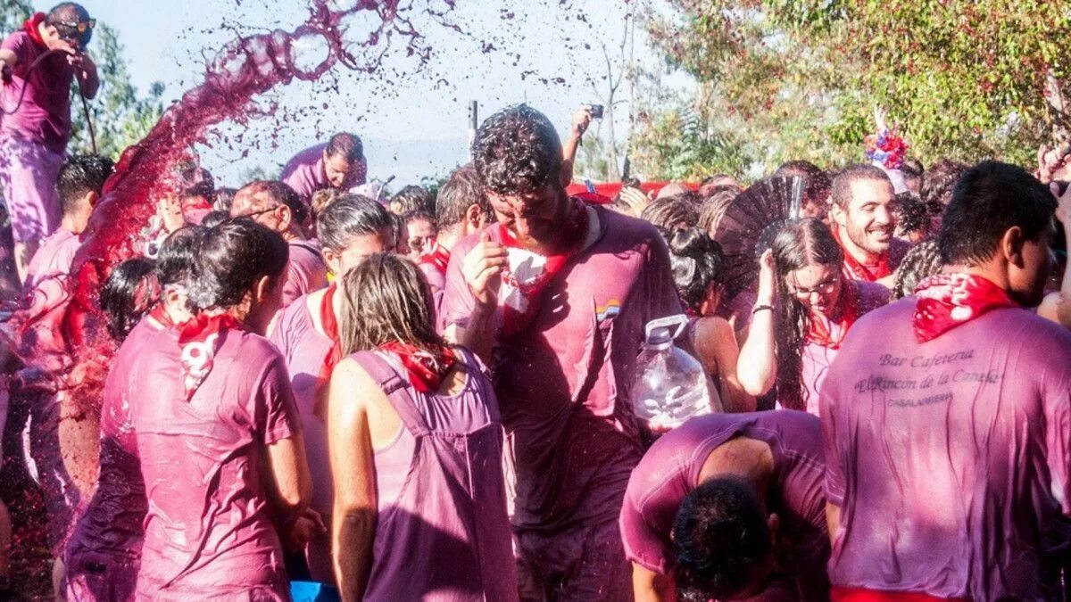 Винная битва (batalla del vino) в испании. В испании главный участник. Винная битва (batalla del vino) в испании. Тони фергюсон. Памплона испания.