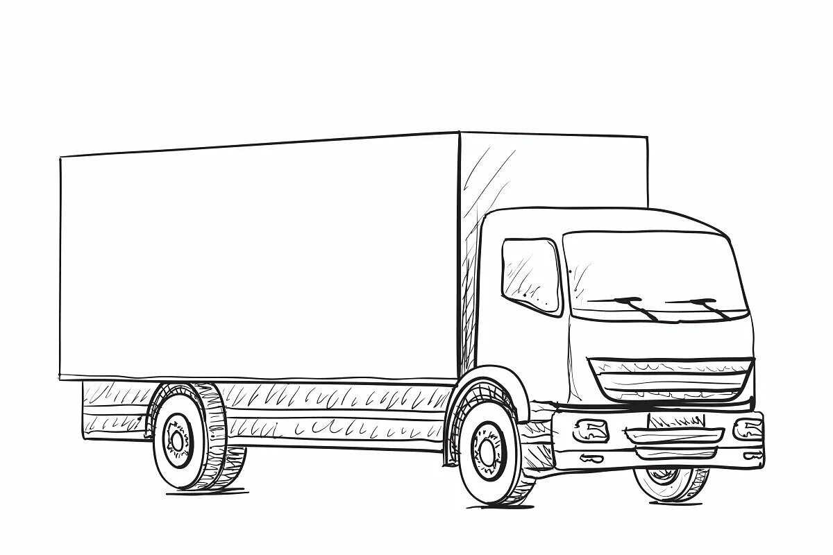 Рисунок грузовой. Грузовик КАМАЗ сбоку эскиз. Раскраска грузовик Volvo fh12. Грузовик рисунок карандашом. Раскраски грузовые машины.
