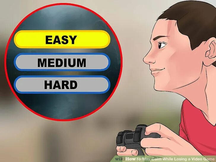 Harder media. WIKIHOW игры в компьютер. Losing game. Deit Step игра. Easy Medium hard.