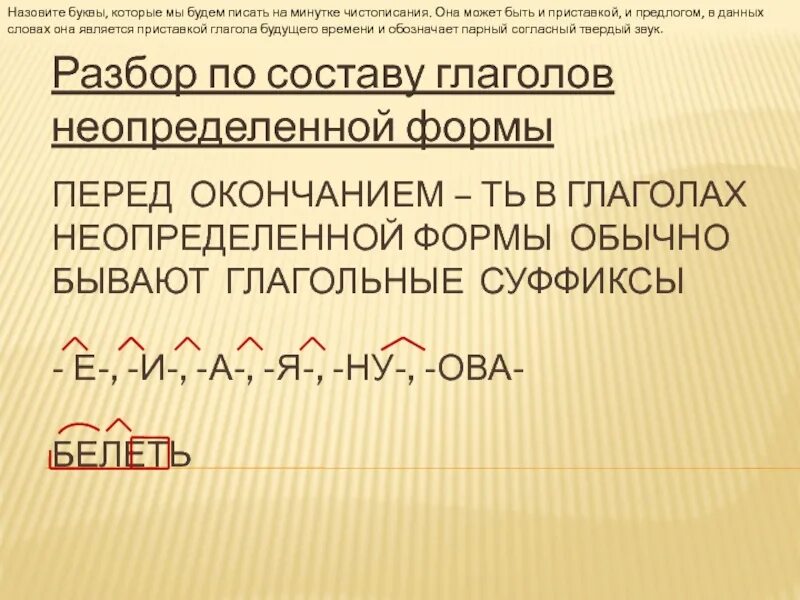 Разбор по составу глаголов неопределенной формы. Разобрать по составу глаголы неопределенной формы. Глаголы в неопределенной форме по составу. Разбор глагола неопределенной формы по составу 4.