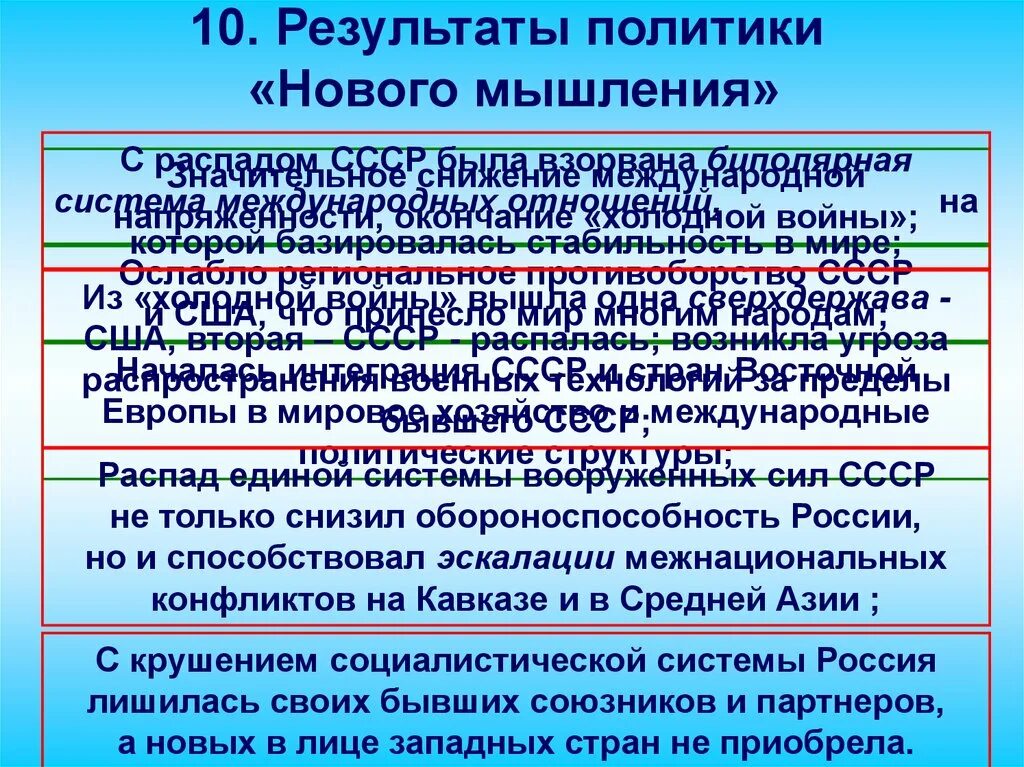 Новое мышление. Результаты политики нового мышления. Итоги нового политического мышления горбачёва. Итоги политики нового политического мышления. Новое политическое мышление Результаты.