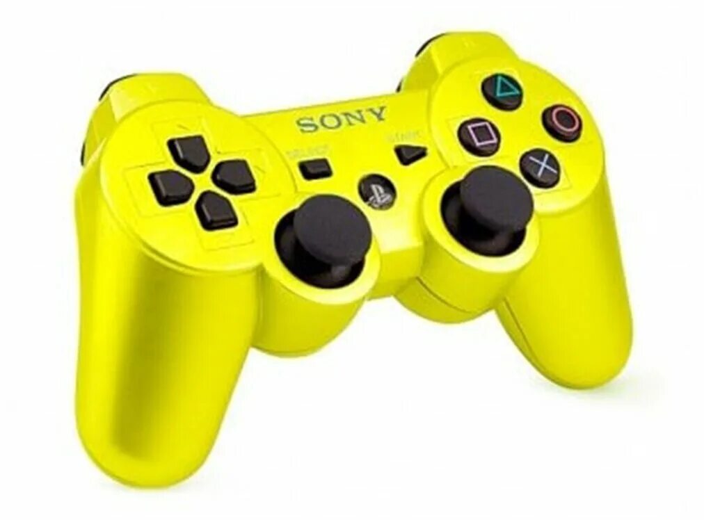 Включи желтый джойстик. Ps3 Controller Wireless Dual Shock Yellow. Dualshock 3. Желтый джойстик PS one. Геймпад желтого цвета.