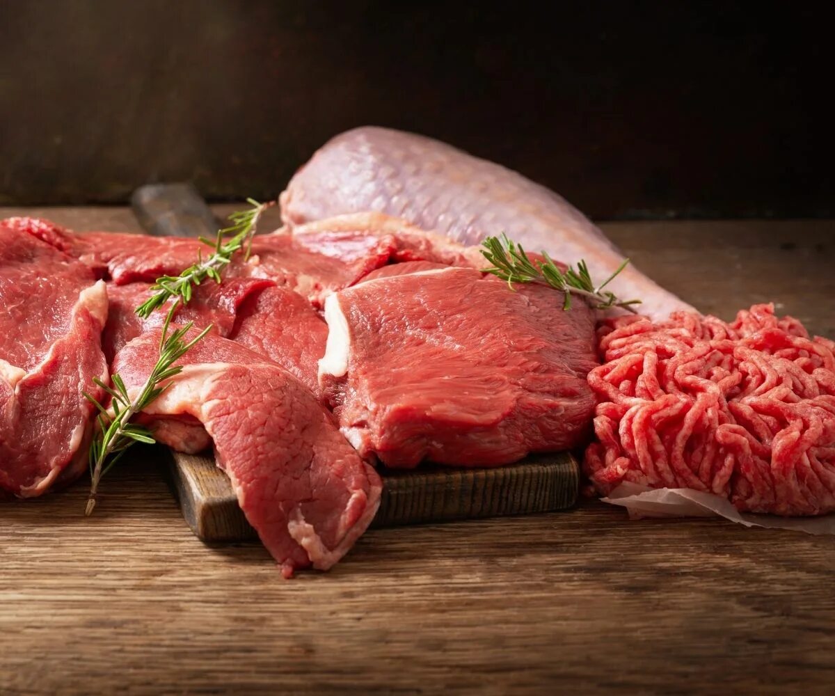 Raw meat. Meat 87584. Meat Board. Raw Fish meat on Brown chopping Board. Meat cutting