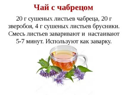 Польза чая с чабрецом