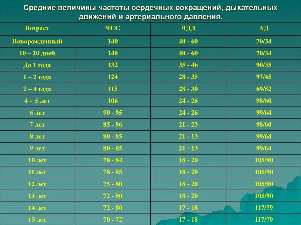 Как определить сердцебиение ребенка. Ад ЧСС ЧДД У детей норма. Норма частоты дыхания и пульса у детей. Нормы показателей у детей ЧСС ЧДД ад. ЧСС У детей таблица по возрасту нормы.