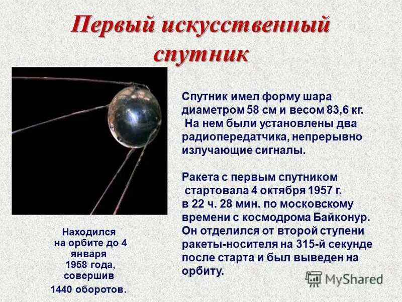 Сколько спутнику первому лет. Спутник-1 искусственный Спутник. Первый искусственный Спутник презентация. Первый искусственный Спутник Китая. Первый Спутник интересный факт.