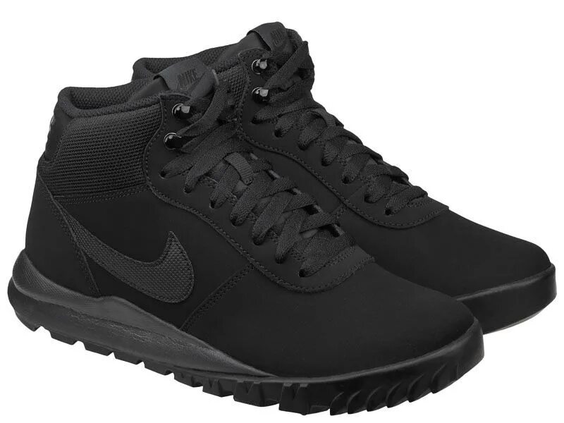 Купить найки мужские минск. Nike Hoodland Suede Black. 654888-090 Nike. Кроссовки утепленные мужские Nike Hoodland. Зимние полуботинки мужские найк.