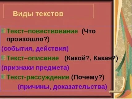 Привести пример текста описание