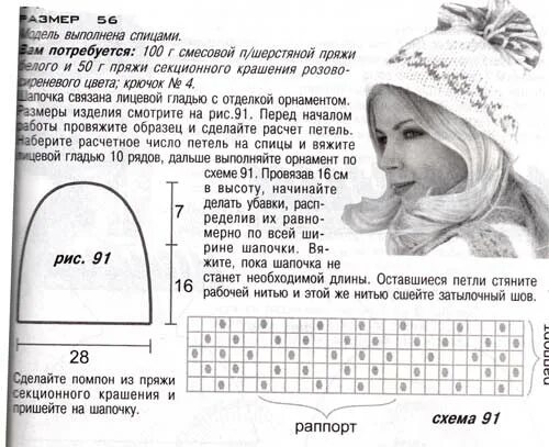 Вязаные шапки на зиму спицами схемы. Вязаная шапка с помпоном женская спицами схема с описанием. шапка с помпоном женская спицами со схемами и описанием. выкройка вязаной шапки спицами для женщины. схемы вязания женских шапок спицами.
