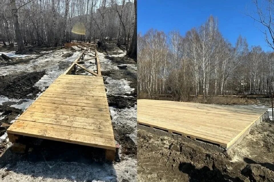 Парк каменка новосибирск фото Как ведётся строительство парка "Каменка" в Новосибирске