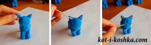 Как сделать кота из воздушного пластилина