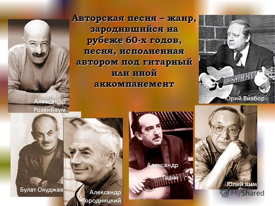 Автор исполняет песню. Автор исполняет песню. Автор исполняет песню. Песни на стихи алексея фатьянова песенник. Барды галич окуджава.