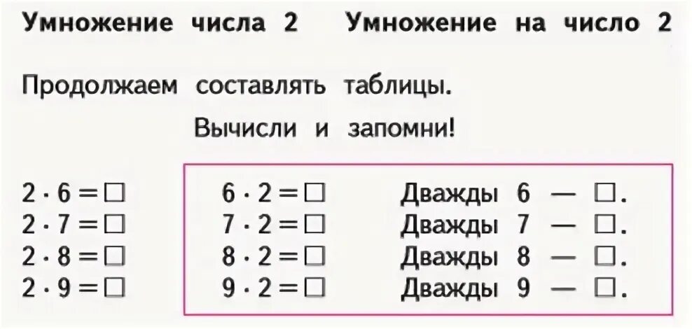 Урок умножение числа 3
