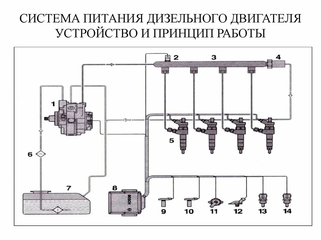 Схема системы питания дизельного двигателя. Система питания дизельного двигателя схема устройства. Схема системы питания дизельного ДВС. Схема аккумуляторной системы впрыска common Rail. Устройство системы питания дизельного