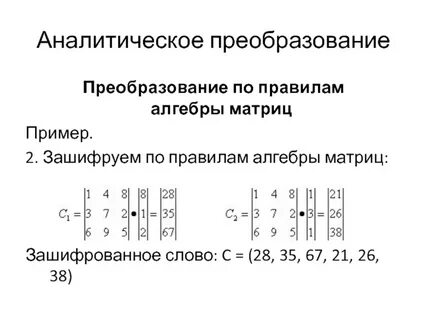 Аналитическое преобразование