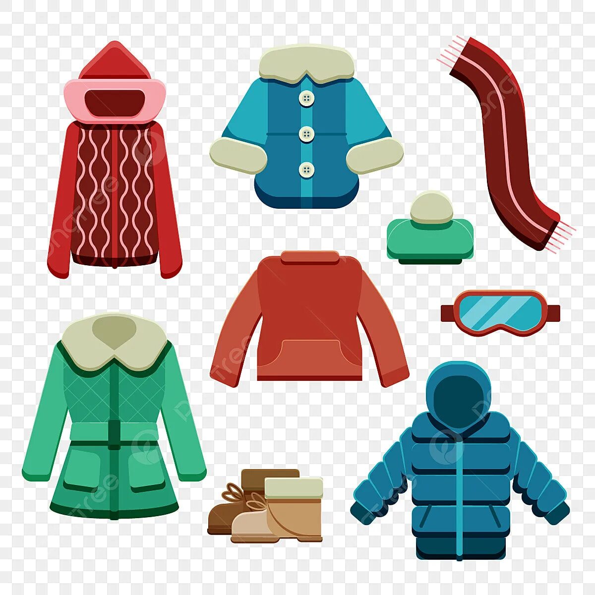 Мультяшная верхняя одежда. Свитер рисунок на прозрачном фоне. Зимняя одежда на прозрачном фоне. Зимняя одежда на прозрачном фоне. Зимняя куртка мультяшная.