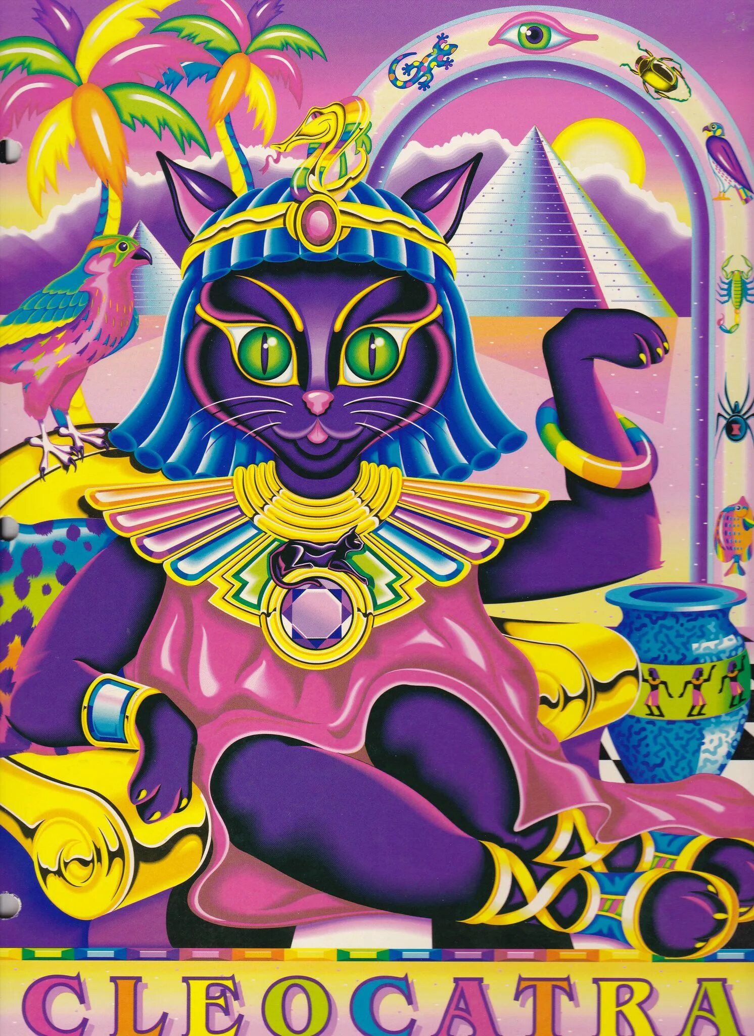 Lisa frank. Lisa Frank Art. Cleo Cat Art. Franky the Cat Dreams.