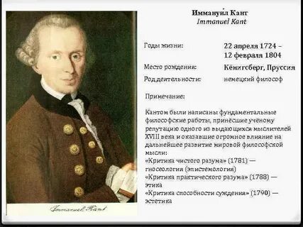 Кант годы жизни