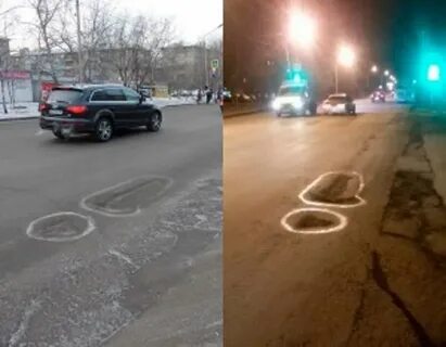 Колдобина на дороге 4