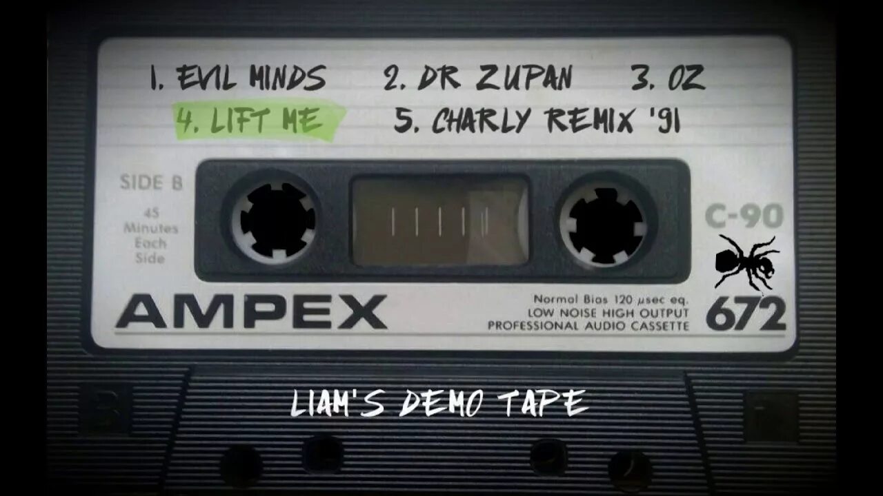 Demo tape. Prodigy 1990. liam howlett demo tape. the prodigy tape. liam howlett 1991.