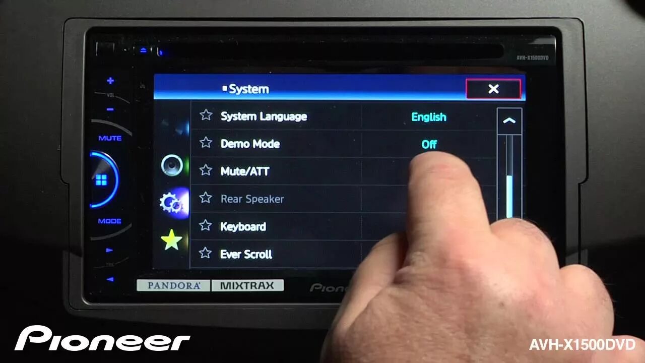 How To - AVH-X1500DVD - System Settings - YouTube