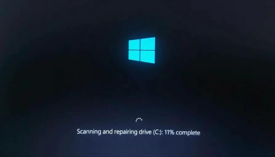 Долгая загрузка windows 10 при включении. Scanning and repairing drive. scanning and repairing drive c что это такое. windows 10 scanning and repairing drive c. scanning and repairing drive c windows 10 зависла.