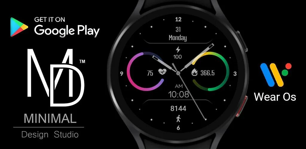 Красивые циферблаты для Wear os. Циферблаты Wear os. Абатацептntv001 - n-Minimal watch face. Wear os циферблаты