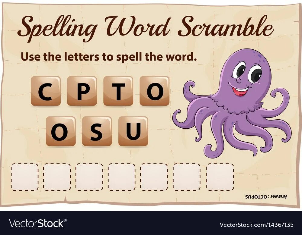 Spell Words игра. Осьминог по англ. Слово осьминог. Игра слова с осьминожкой.