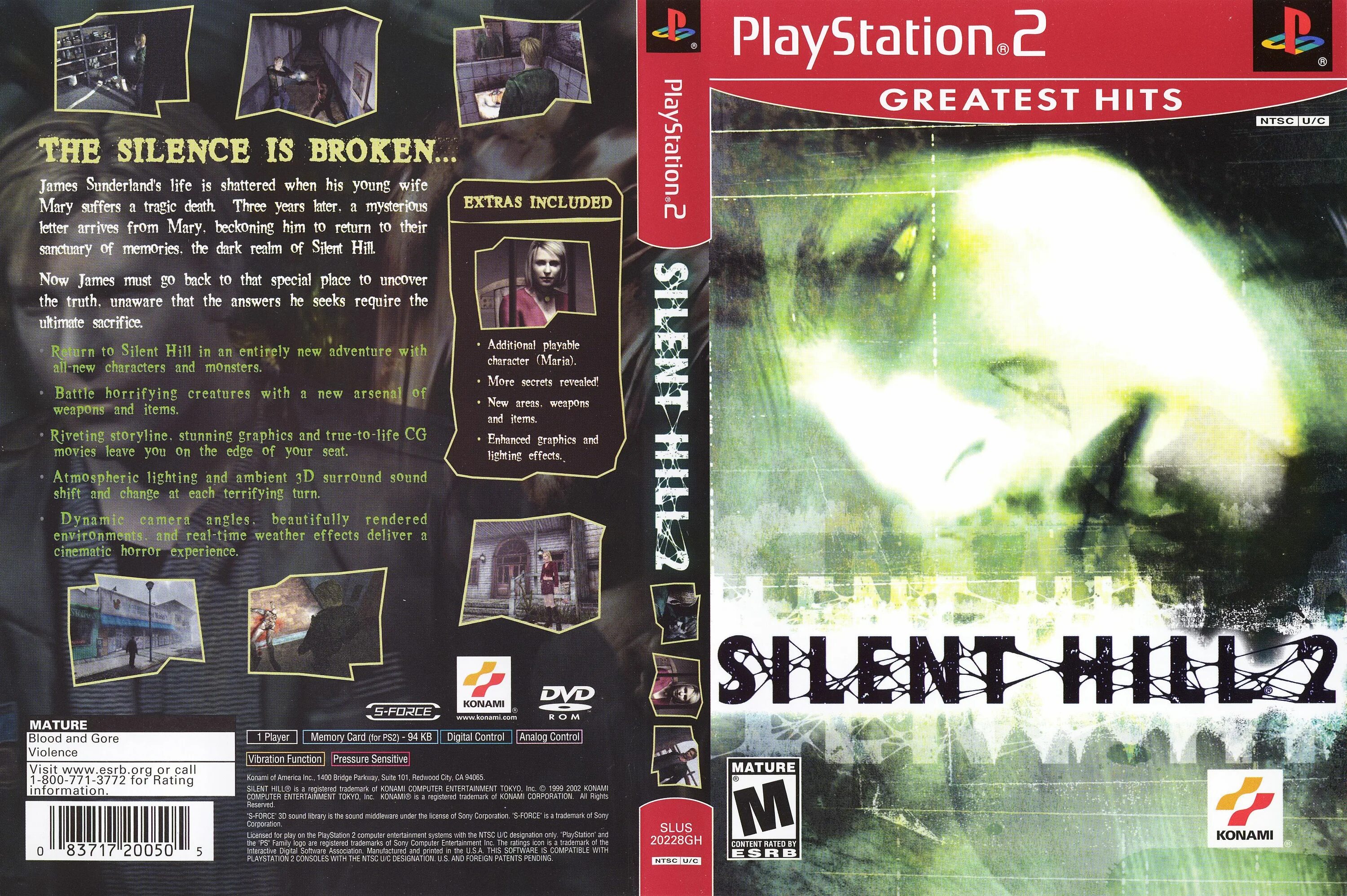 Обложка диска Silent Hill 2 ps2. Silent hill director cut