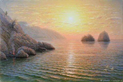 Картина утро на море