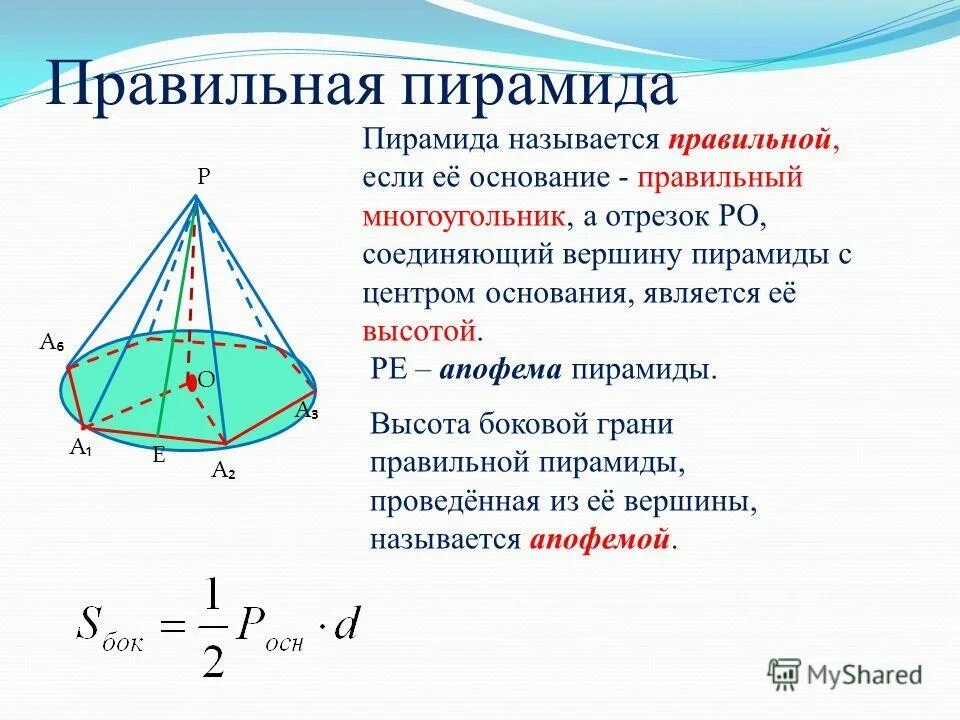 Центр основания правильного многоугольника. Центр основания правильного многоугольника