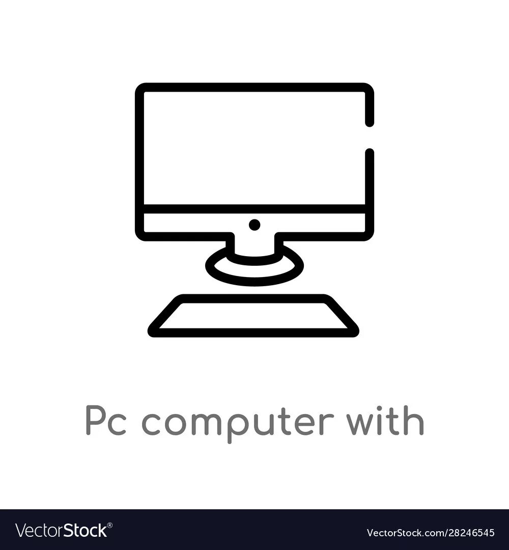 Компьютер линиями. Забытый монитор вектор. Outline PC. Outline на пк