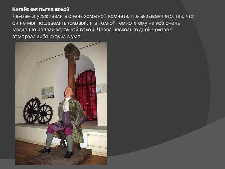 согласно краткому изображению от пытки освобождаются