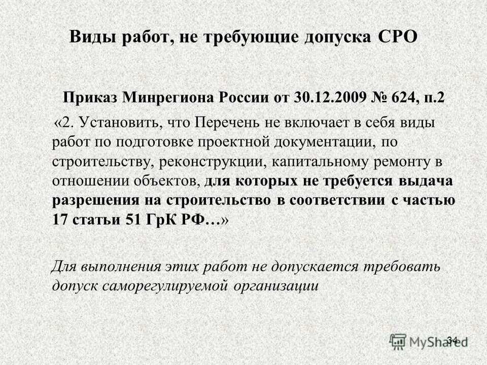 перечня приказа 624