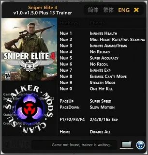 Sniper elite трейнеры