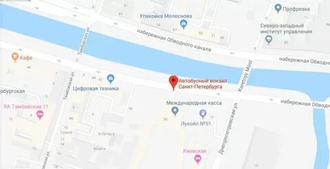 Автобусная станция обводный канал