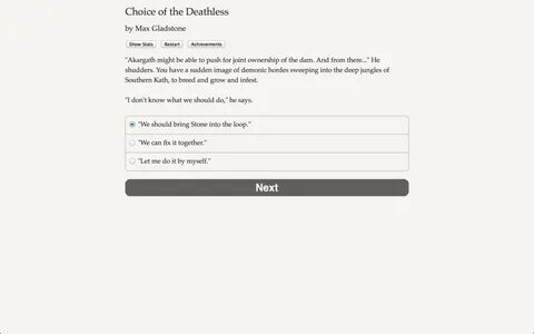 Choice of games
