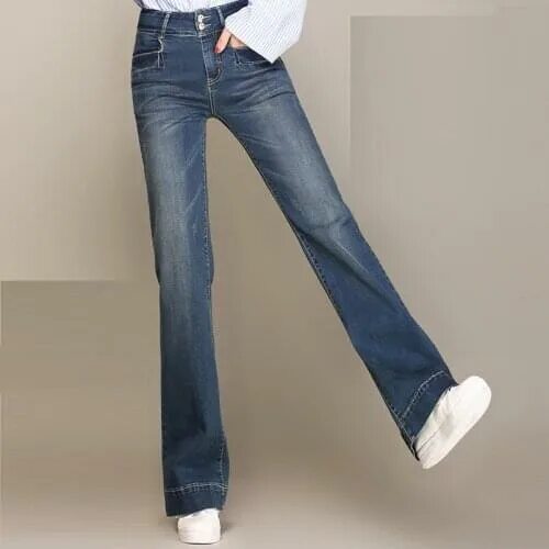Правильная длина джинсов клеш для женщин фото Replay Crop Flare Jean with Seam Detail ShopperBoard