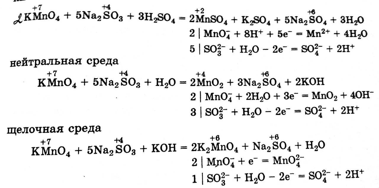 Марганец в щелочной среде. Реакции ОВР С перманганатом калия. Кислота плюс щелочь окислительно восстановительные реакции. Перманганат калия и сульфит натрия. Перманганат калия и сульфит натрия в кислой среде.