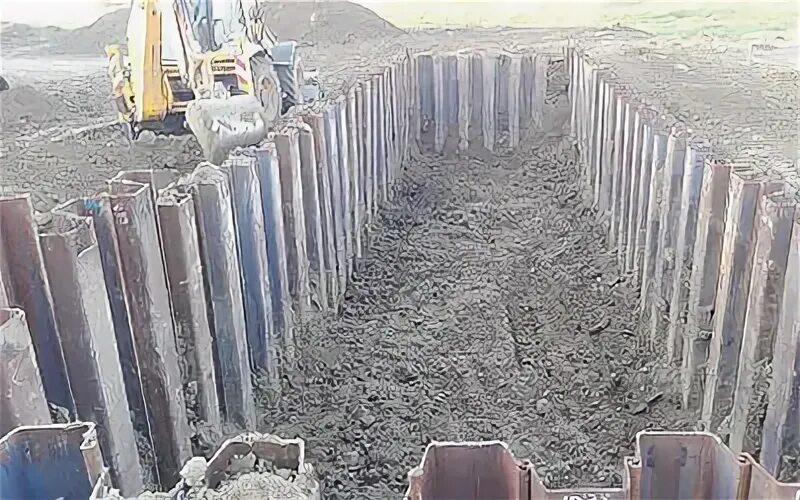 Шпунтовое ограждение котлована ларсена. Шпунтовое ограждение трубы 325. Шпунтовое ограждение трубы 325. Распорная система шпунтового ограждения. Шпунтовое ограждение ларсена л-4.