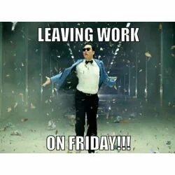 Leaving work. Leaving work