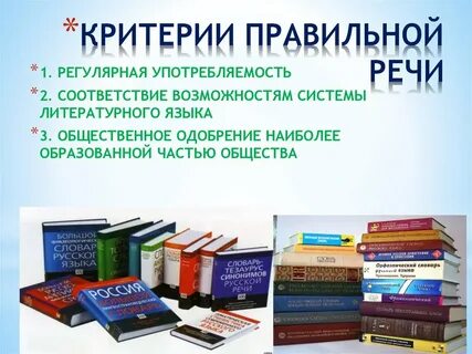Критерии правильной речи