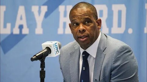 New UNC basketball coach Hubert Davis was officially unveiled in the Smith ...