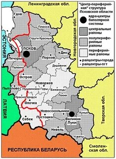 Псковская область с чем граничит карта