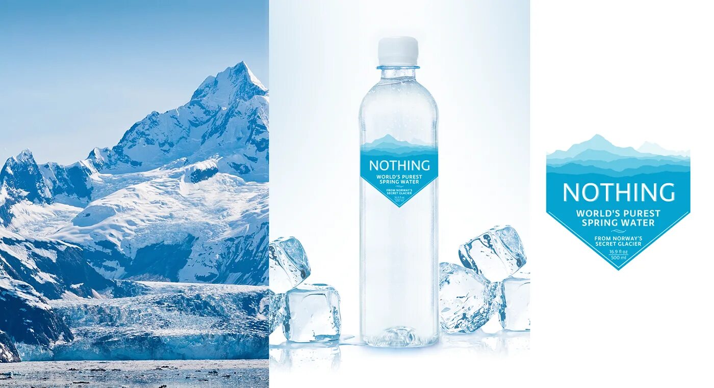 Waters of nothing. Айсберг минеральная вода. Бутылка воды и Айсберг. Бутылка Айсберг. Реклама воды.