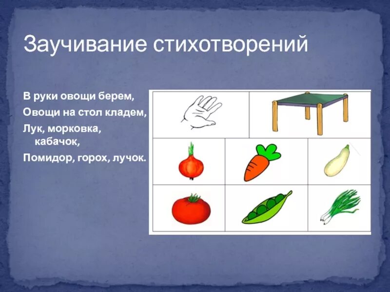 Схемы для заучивания стихов про фрукты. Стихотворение в руки овощи берем. Мнемотаблица для заучивания стихотворения в руки овощи берем ... Стихи по мнемотаблицам для детей беру овощи и кладу на стол помидор. Методика заучивания стихотворений