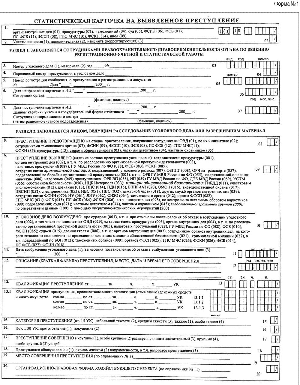 Образец ф 1. Карточка форма 1 МВД. Карточка ф 1.1. Карточка формы 1.1 МВД. Статистические карточки форма форма 1.