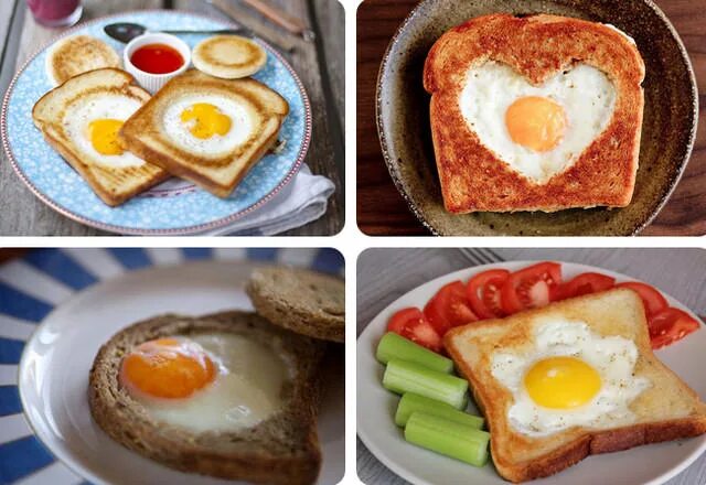Оригинальный завтрак из яиц. Завтрак яичница в хлебе. Красивый завтрак из яиц и хлеба. Красивый завтрак из яиц и колбасы.